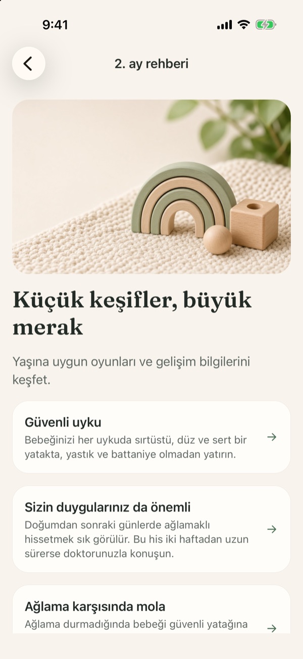 2. ay rehberi: Küçük keşifler, büyük merak